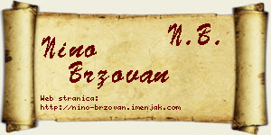 Nino Brzovan vizit kartica